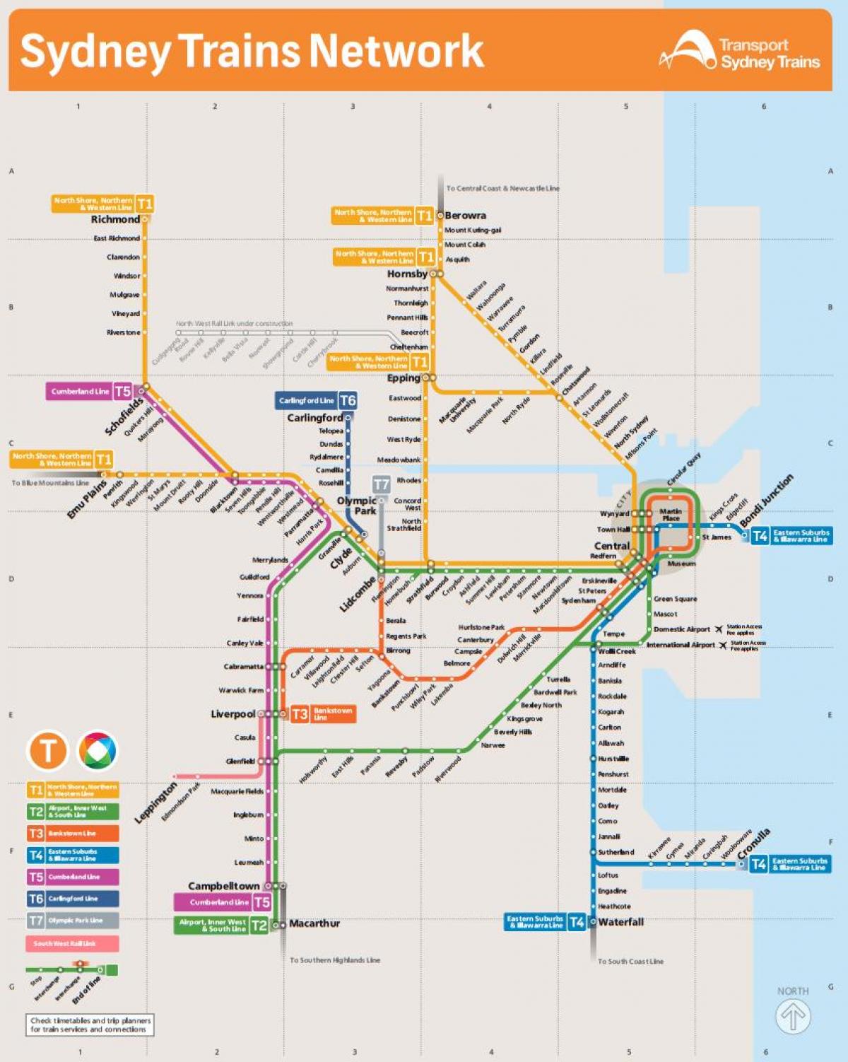 mappa della metropolitana di nord-ovest di sydney