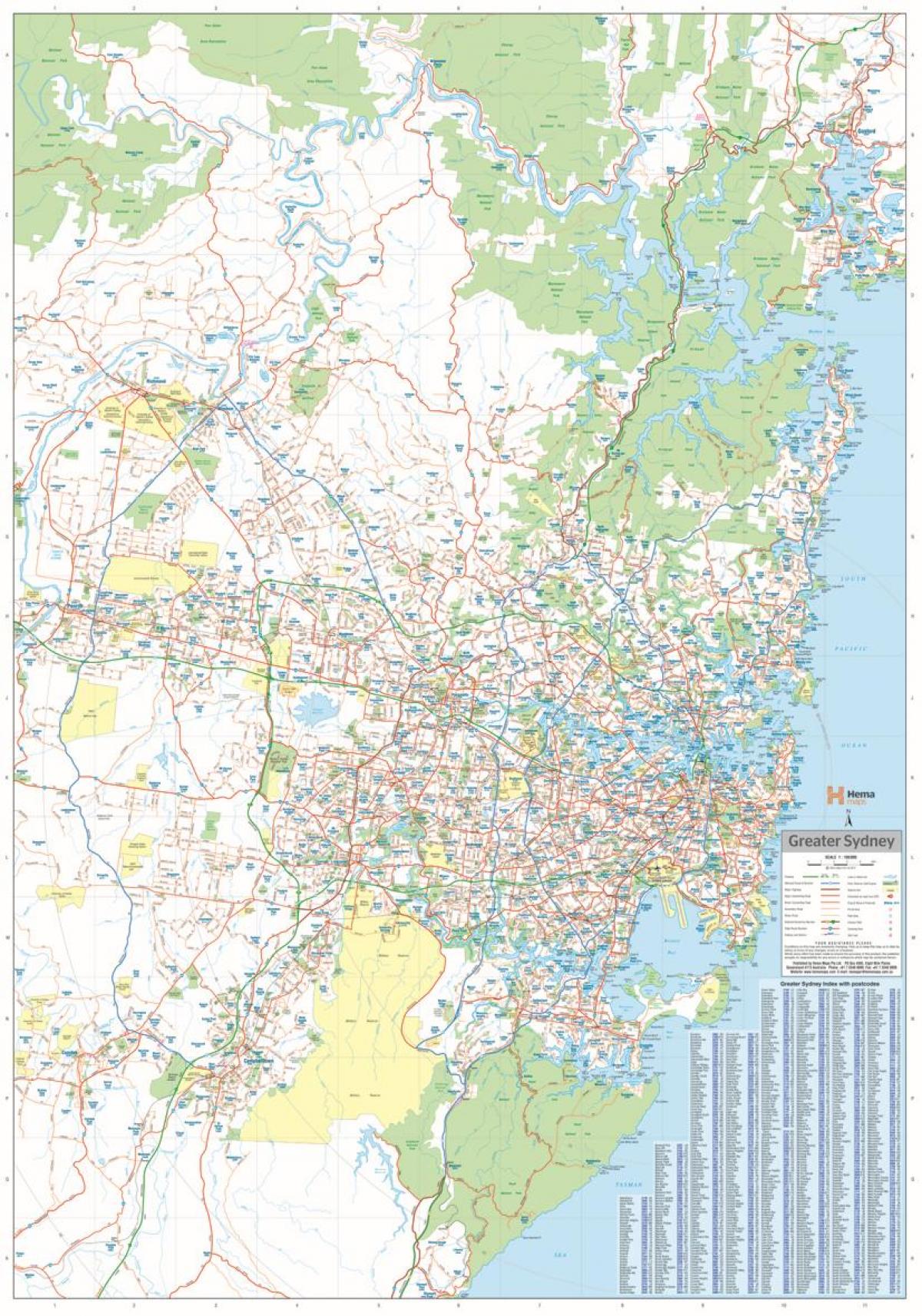 mappa di sydney regioni
