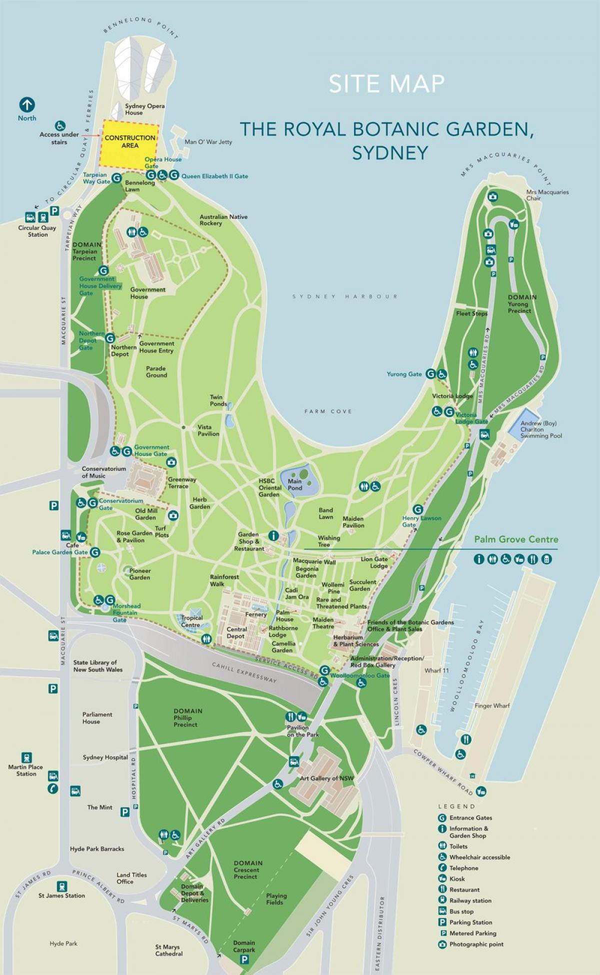 sydney giardini botanici mappa