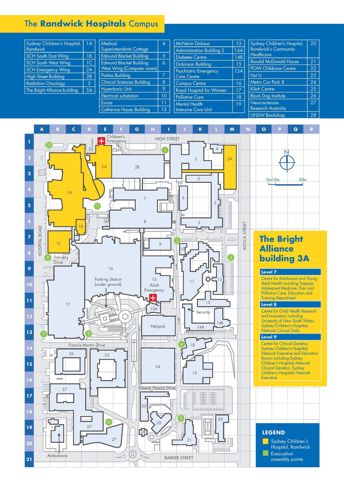 sydney ospedale dei bambini di randwick mappa
