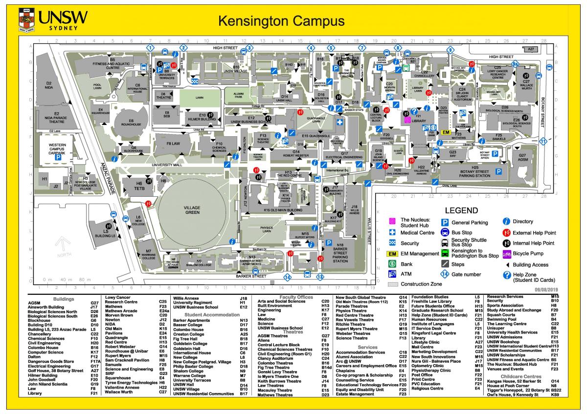 unsw mappa del campus