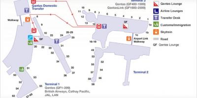 Mappa di sydney airport