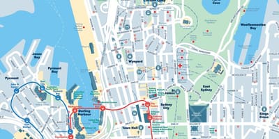 Mappa della città di sydney