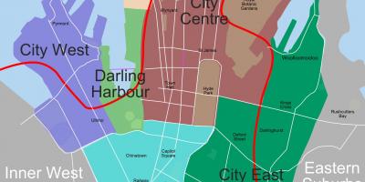 Mappa di sydney quartieri